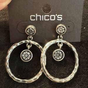 0103-Chico's Silver Dangle Earrings